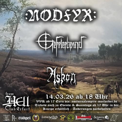 14.03.2026: Nodfyr, Gefrierbrand, Askon im From Hell in Erfurt